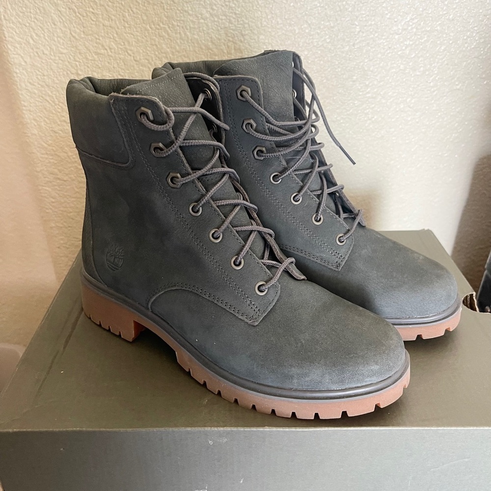Timberland Women's Size 8 Blue Lace-Up Waterproof Boots